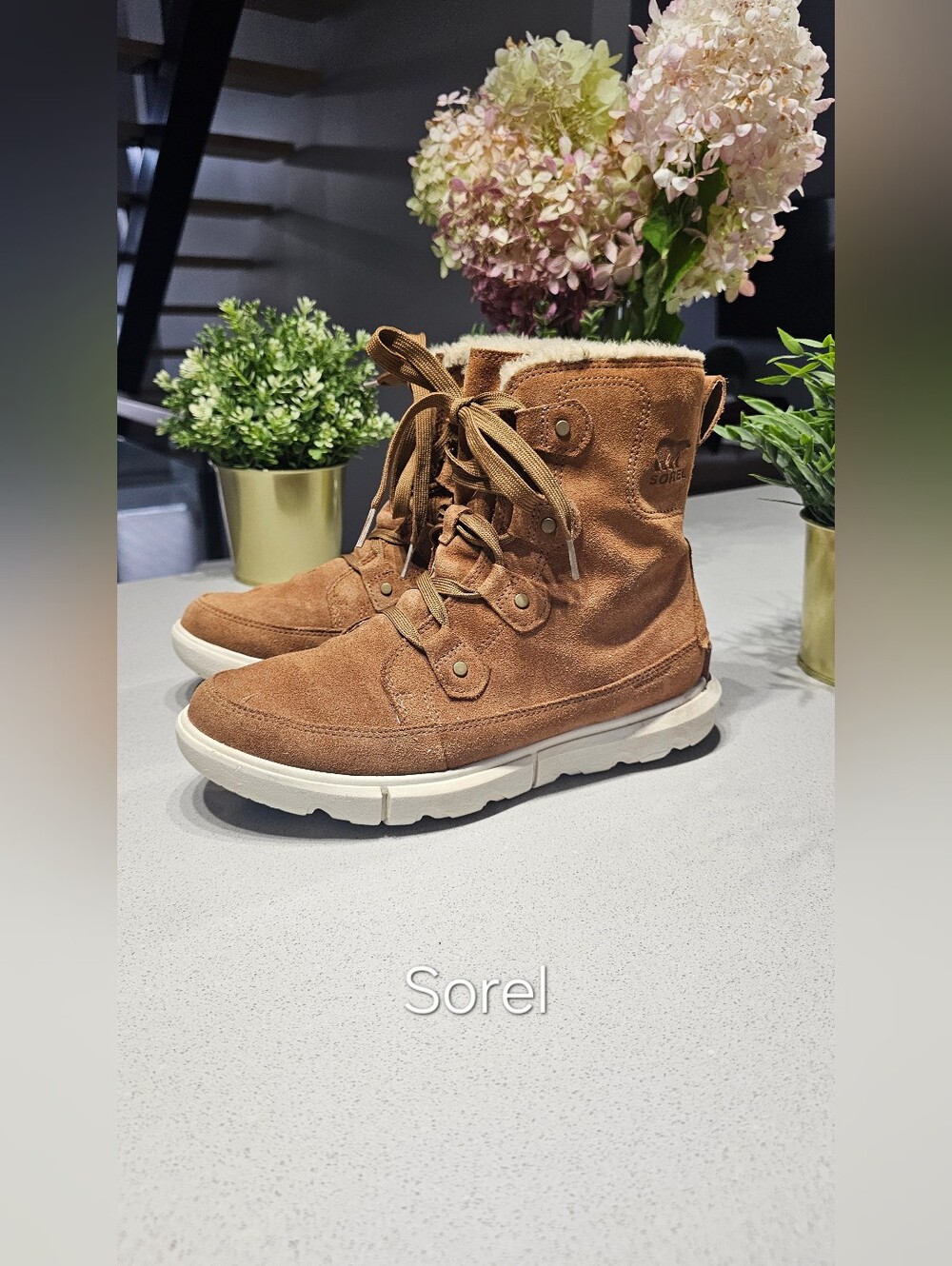SOREL Bottes en suède fauve - Confortable